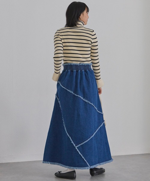 LAVEANGE（ラビアンジェ）の「リメイクデニムスカート（デニムスカート・レディース・ブラック/ネイビー・4L/LL/M/3L）」の20枚目の写真