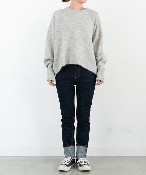 PICHI（ピイチ）の「オリジナルショート丈ニット（ニット/セーター・レディース・ピンク/ブラウン/ブルー/グレー・FREE）」の5枚目の写真