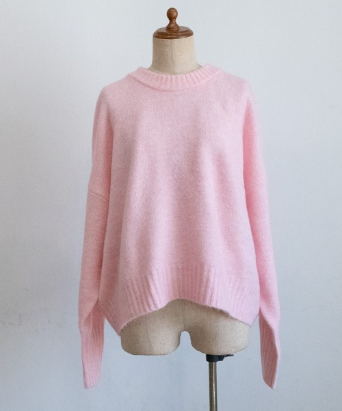 PICHI（ピイチ）の「オリジナルショート丈ニット（ニット/セーター・レディース・ピンク/ブラウン/ブルー/グレー・FREE）」の11枚目の写真