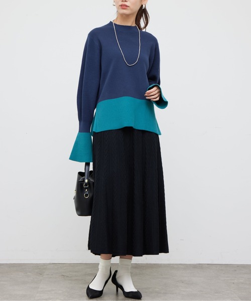 Chez toi(シェトワ)の「ASST柄ニットフレアスカート(スカート・レディース・ブラウン/ブラック/グリーン/グリーン系その他/ブラック系その他/グレー・FREE)」の21枚目の写真