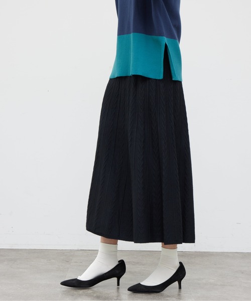 Chez toi(シェトワ)の「ASST柄ニットフレアスカート(スカート・レディース・ブラウン/ブラック/グリーン/グリーン系その他/ブラック系その他/グレー・FREE)」の16枚目の写真