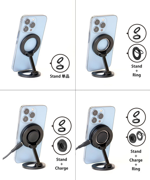 MaGdget(マジェット)の「〈MaGdget/マジェット〉MaGdget Stand/スタンド(スマホグッズ・メンズ・ブラック/グレー/ホワイト・ONE SIZE)」の11枚目の写真