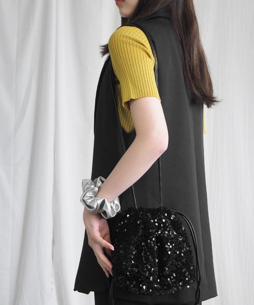 minia(ミニア)の「メタリックシュシュ(シュシュ・レディース・シルバー/ブラック/ゴールド・FREE)」の5枚目の写真