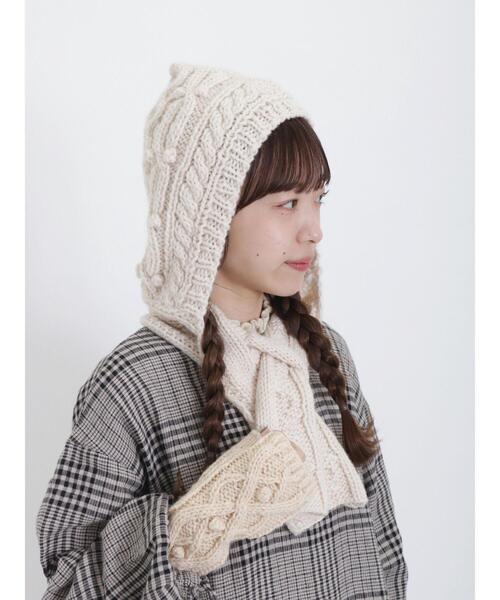 Samansa Mos2(サマンサ モスモス)の「ケーブルニットアームウォーマー(手袋・レディース・オフホワイト/モカ・F)」の5枚目の写真