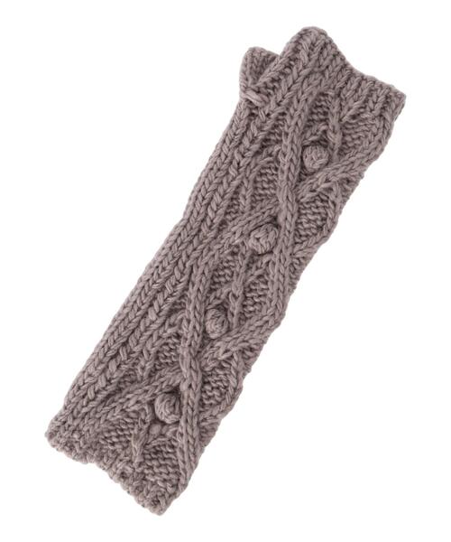 Samansa Mos2(サマンサ モスモス)の「ケーブルニットアームウォーマー(手袋・レディース・オフホワイト/モカ・F)」の11枚目の写真