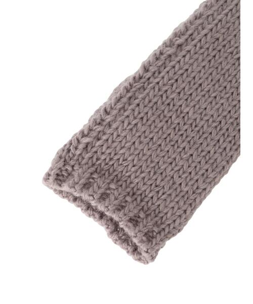 Samansa Mos2(サマンサ モスモス)の「ケーブルニットアームウォーマー(手袋・レディース・オフホワイト/モカ・F)」の8枚目の写真