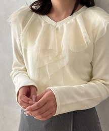 【apres jour clair】チュールフリルニット【ZOZOTOWN限定アイテム】