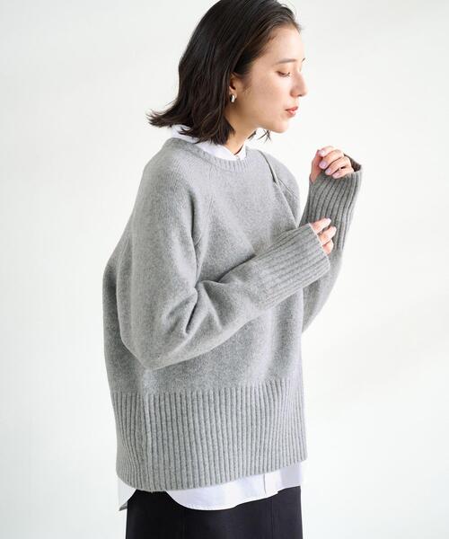 トップグレー*アメリカンラグシー*ペルーニット単品販売 Ophelia トップ ウール＆カシミヤ グレー – The Row