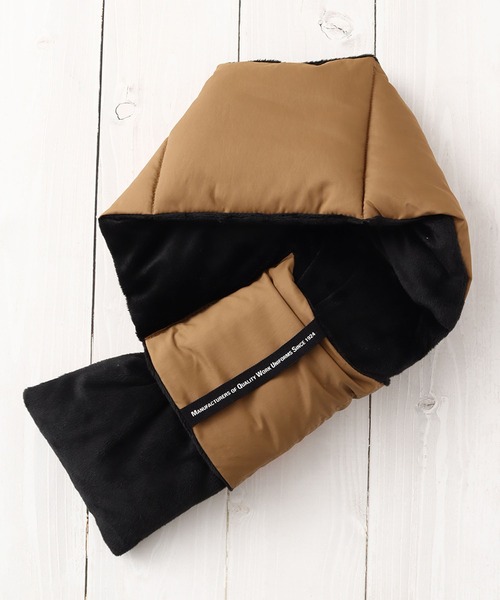 UNIVERSAL OVERALL(ユニバーサルオーバーオール)の「【UNIVERSAL OVERALL/ユニバーサルオーバーオール】タフタ中綿ダウンマフラー/差し込み(マフラー・メンズ・ブラック/ベージュ/ブラウン/ネイビー・FREE)」の15枚目の写真