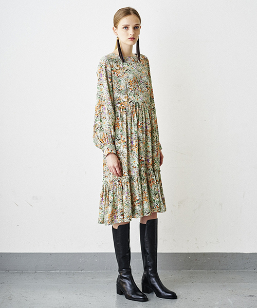 Omekashi（オメカシ）の「【Omekashi】花柄2wayワンピース（ワンピース・レディース・グリーン/パープル・FREE）」の2枚目の写真