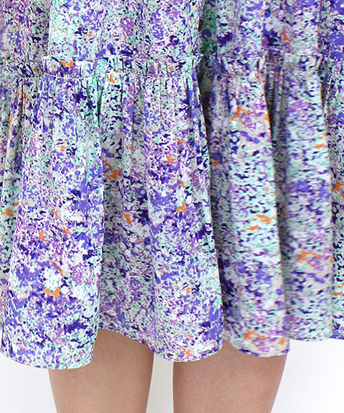 Omekashi（オメカシ）の「【Omekashi】花柄2wayワンピース（ワンピース・レディース・グリーン/パープル・FREE）」の3枚目の写真