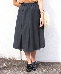 mystic | 【mystic】ﾋﾟｰﾁﾀｯｸひざ丈ｽｶｰﾄ(スカート)