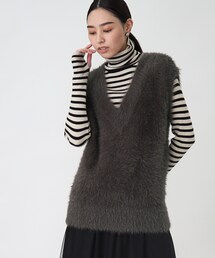 THE SHOP TK （ザ ショップ ティーケー ）の「◆ふんわりフェザーニットベスト【手洗い可】（ベスト）」