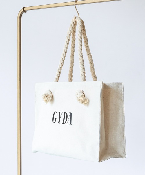GYDA(ジェイダ)の「GYDA(ジェイダ) / ショッパー風キャンバストートバッグ A4対応 GY-B191 CANVAS(トートバッグ・レディース・ブラック/アイボリー/ライトブルー・FREE)」の21枚目の写真