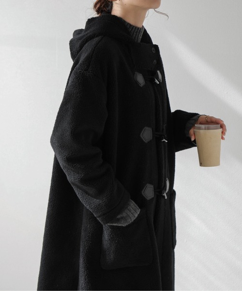 AMELY(エミリー)の「ボアダッフルロングコート(ダウンジャケット/コート・レディース・ブラック/ブラウン/ベージュ・フリー)」の8枚目の写真