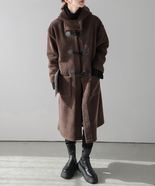 AMELY（エミリー）の「ボアダッフルロングコート（ダウンジャケット