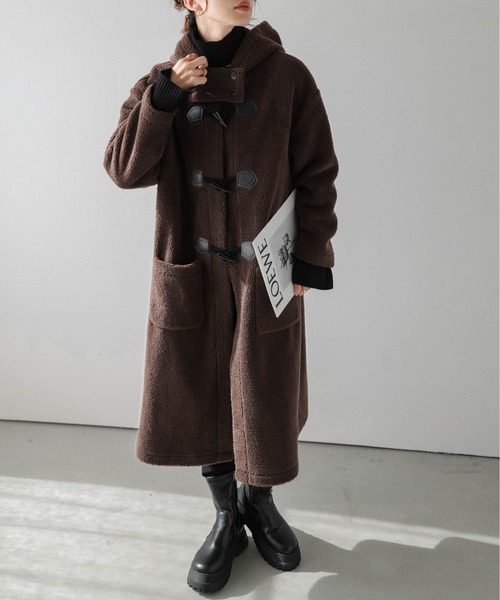 AMELY（エミリー）の「ボアダッフルロングコート（ダウンジャケット