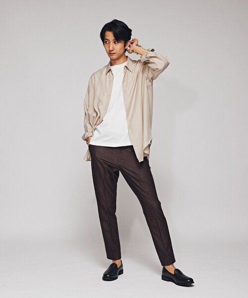 EDIFICE(エディフィス)の「ストレッチ メランジカルゼ テーパード スラックス(スラックス・メンズ・ネイビー/ダークブルー/ブラウン・SMALL/MEDIUM/LARGE/X-LARGE)」の5枚目の写真