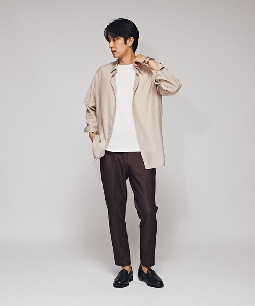 EDIFICE(エディフィス)の「ストレッチ メランジカルゼ テーパード スラックス(スラックス・メンズ・ネイビー/ダークブルー/ブラウン・SMALL/MEDIUM/LARGE/X-LARGE)」の6枚目の写真