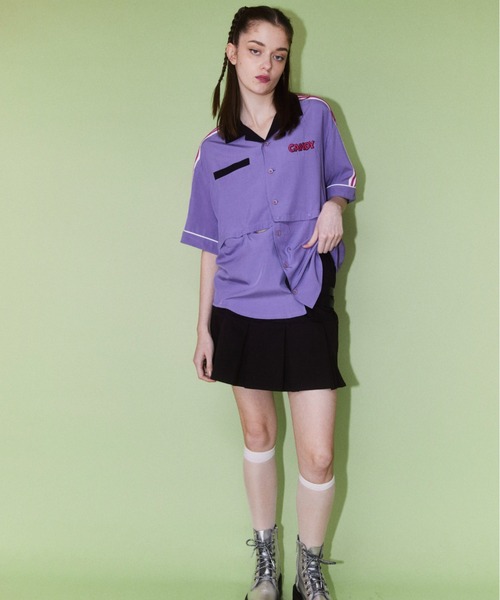 Candy Stripper（キャンディストリッパー）の「STUNNED CHICK 2WAY シャツ（シャツ/ブラウス・レディース・ブラック/エメラルド/パープル/オフホワイト・2）」の10枚目の写真