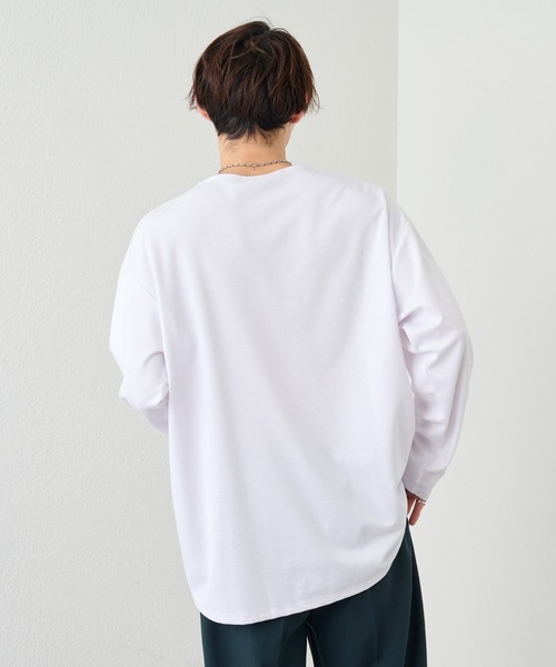 COLONY 2139（コロニートゥーワンスリーナイン）の「リサイクルポンチラウンドヘム長袖（Tシャツ/カットソー・メンズ・ブラック/グリーン/ホワイト・LARGE/MEDIUM）」の6枚目の写真