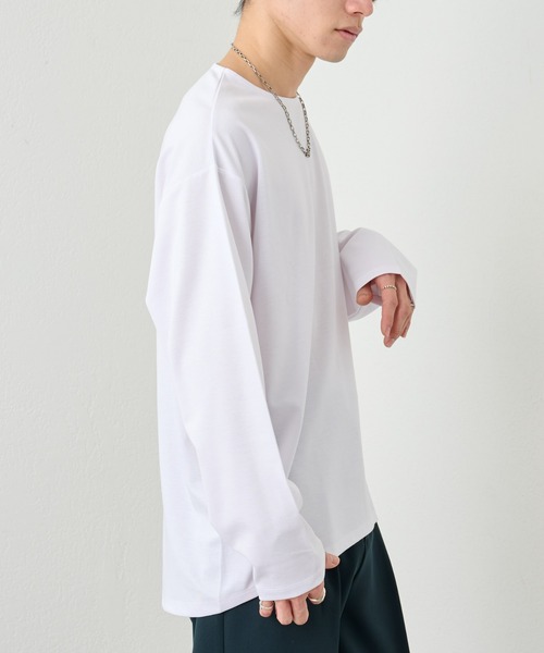 COLONY 2139（コロニートゥーワンスリーナイン）の「リサイクルポンチラウンドヘム長袖（Tシャツ/カットソー・メンズ・ブラック/グリーン/ホワイト・LARGE/MEDIUM）」の7枚目の写真