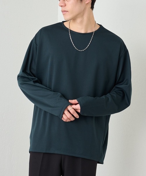 COLONY 2139（コロニートゥーワンスリーナイン）の「リサイクルポンチラウンドヘム長袖（Tシャツ/カットソー・メンズ・ブラック/グリーン/ホワイト・LARGE/MEDIUM）」の12枚目の写真