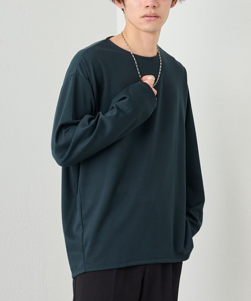 COLONY 2139（コロニートゥーワンスリーナイン）の「リサイクルポンチラウンドヘム長袖（Tシャツ/カットソー・メンズ・ブラック/グリーン/ホワイト・LARGE/MEDIUM）」の15枚目の写真