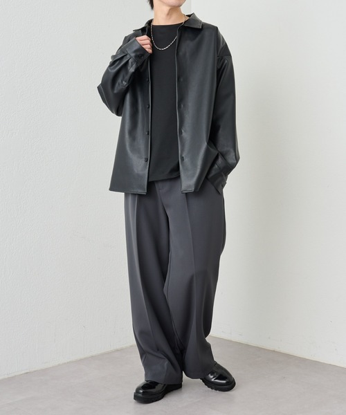 COLONY 2139（コロニートゥーワンスリーナイン）の「リサイクルポンチラウンドヘム長袖（Tシャツ/カットソー・メンズ・ブラック/グリーン/ホワイト・LARGE/MEDIUM）」の21枚目の写真