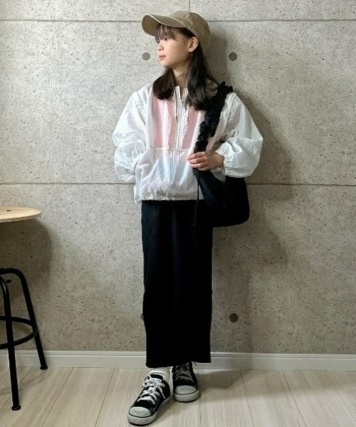 CIAOPANIC TYPY（チャオパニックティピー）の「【KIDS】シアーナイロン2WAYアノラックパーカー（パーカー・キッズ・サックスブルー/ホワイト/ブラック・LARGE/MEDIUM/SMALL/XX-LARGE/X-LARGE）」の2枚目の写真