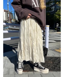 WC | スウェードタッチワッシャーロングスカート(スカート)
