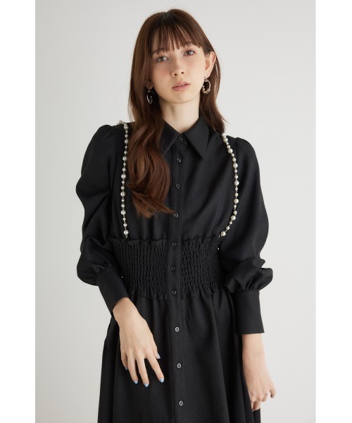 リエンダ デニムパールワンピース 公式】riendaのデニムワンピース|ワンピース(ワンピース(ロング