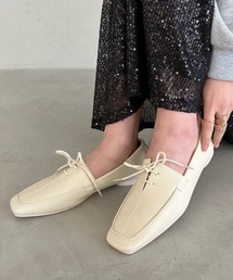 un+frame（アンフレーム）の「lace up square toe pumps／レースアップスクエアトゥパンプス（パンプス）」