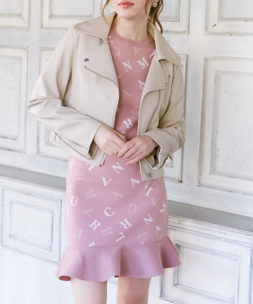 CALNAMUR（カルナムール）の「CLNMハートニットミニワンピース