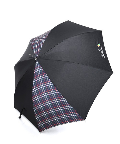 Arnold Palmer（アーノルドパーマー）の「パネルパーマーチェック 晴雨兼用 シェア 長傘（長傘・レディース・ベージュ/ブラック・F）」の7枚目の写真