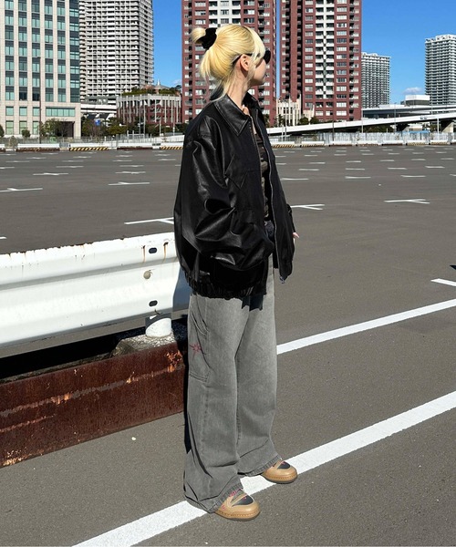 sedacle(セダクル)の「ヴィンテージライクジャケット(ブルゾン・メンズ・ブラック/ブラウン・SMALL/MEDIUM/LARGE)」の4枚目の写真