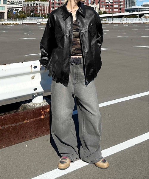 sedacle(セダクル)の「ヴィンテージライクジャケット(ブルゾン・メンズ・ブラック/ブラウン・SMALL/MEDIUM/LARGE)」の8枚目の写真