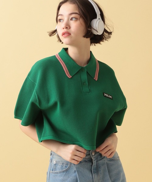 PBLIM（ページボーイリム）の「PBLIM/カラーニットポロ（ポロシャツ・レディース・グリーン/ネイビー・FREE）」の17枚目の写真