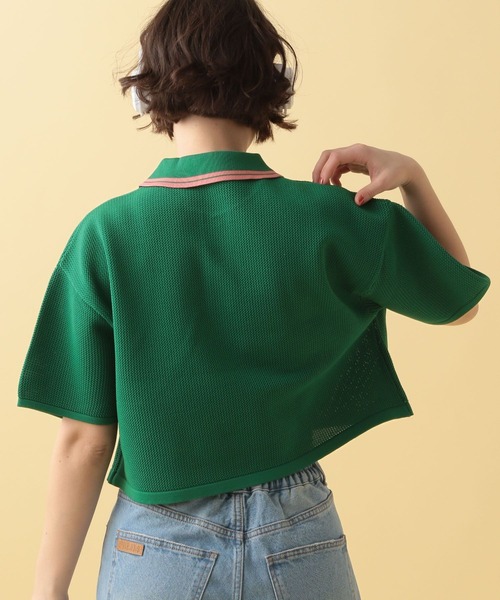 PBLIM（ページボーイリム）の「PBLIM/カラーニットポロ（ポロシャツ・レディース・グリーン/ネイビー・FREE）」の19枚目の写真