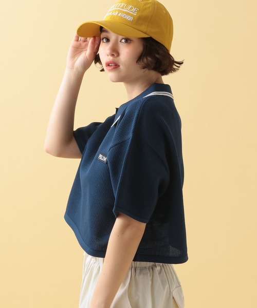 PBLIM（ページボーイリム）の「PBLIM/カラーニットポロ（ポロシャツ・レディース・グリーン/ネイビー・FREE）」の13枚目の写真