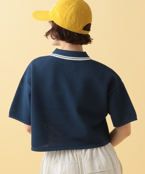 PBLIM（ページボーイリム）の「PBLIM/カラーニットポロ（ポロシャツ・レディース・グリーン/ネイビー・FREE）」の14枚目の写真