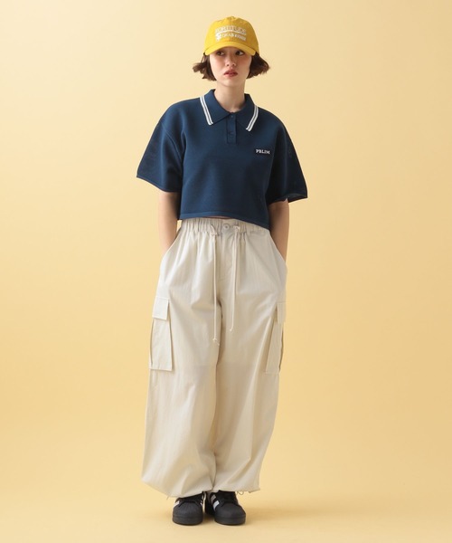 PBLIM（ページボーイリム）の「PBLIM/カラーニットポロ（ポロシャツ・レディース・グリーン/ネイビー・FREE）」の15枚目の写真