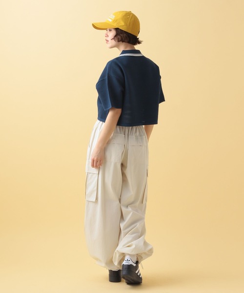 PBLIM（ページボーイリム）の「PBLIM/カラーニットポロ（ポロシャツ・レディース・グリーン/ネイビー・FREE）」の5枚目の写真