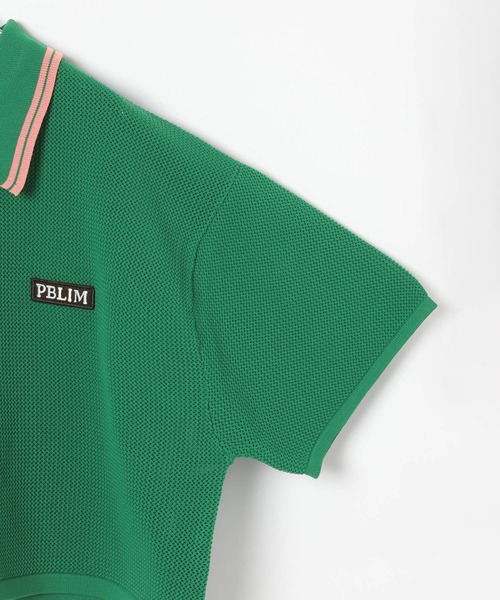 PBLIM（ページボーイリム）の「PBLIM/カラーニットポロ（ポロシャツ・レディース・グリーン/ネイビー・FREE）」の10枚目の写真