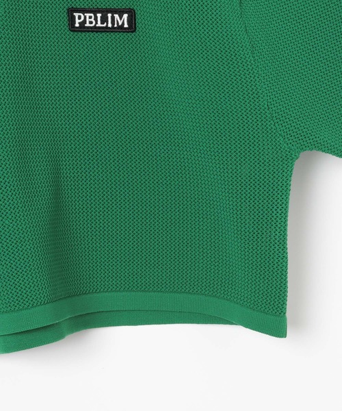 PBLIM（ページボーイリム）の「PBLIM/カラーニットポロ（ポロシャツ・レディース・グリーン/ネイビー・FREE）」の3枚目の写真