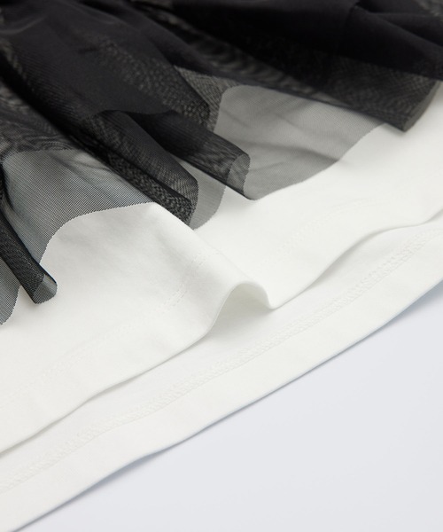 ROPE' PICNIC(ロペピクニック)の「シャーリングチュールキャミセットトップス(Tシャツ/カットソー・レディース・キナリ/ブラック系その他/ベージュ系その他・38)」の4枚目の写真