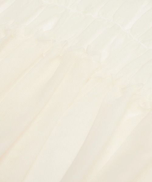 ROPE' PICNIC(ロペピクニック)の「シャーリングチュールキャミセットトップス(Tシャツ/カットソー・レディース・キナリ/ブラック系その他/ベージュ系その他・38)」の5枚目の写真