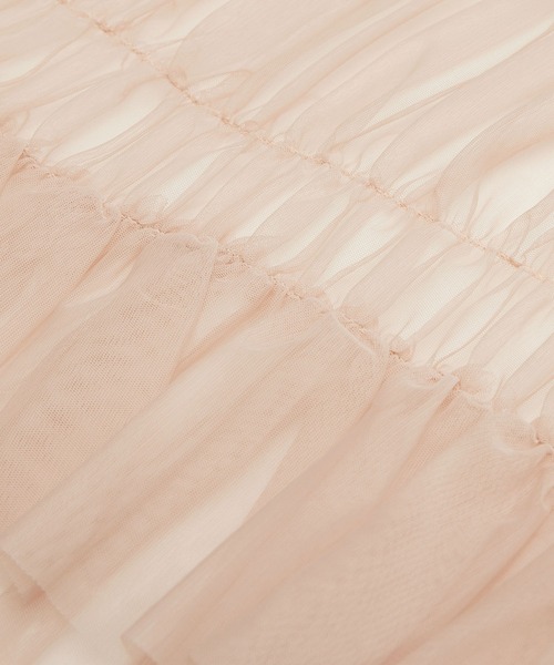 ROPE' PICNIC(ロペピクニック)の「シャーリングチュールキャミセットトップス(Tシャツ/カットソー・レディース・キナリ/ブラック系その他/ベージュ系その他・38)」の6枚目の写真