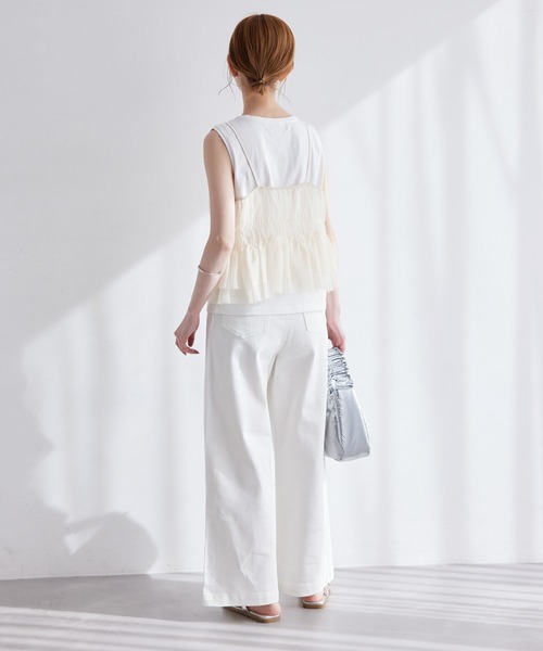 ROPE' PICNIC(ロペピクニック)の「シャーリングチュールキャミセットトップス(Tシャツ/カットソー・レディース・キナリ/ブラック系その他/ベージュ系その他・38)」の22枚目の写真