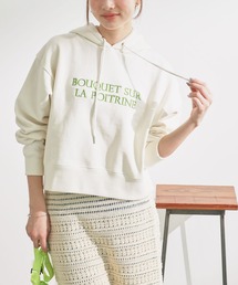 ROPE' PICNIC | ロゴ刺繍クロップド裏毛フーディー(パーカー)